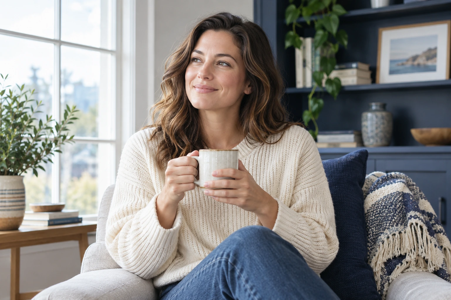 Relaxed borrower at home